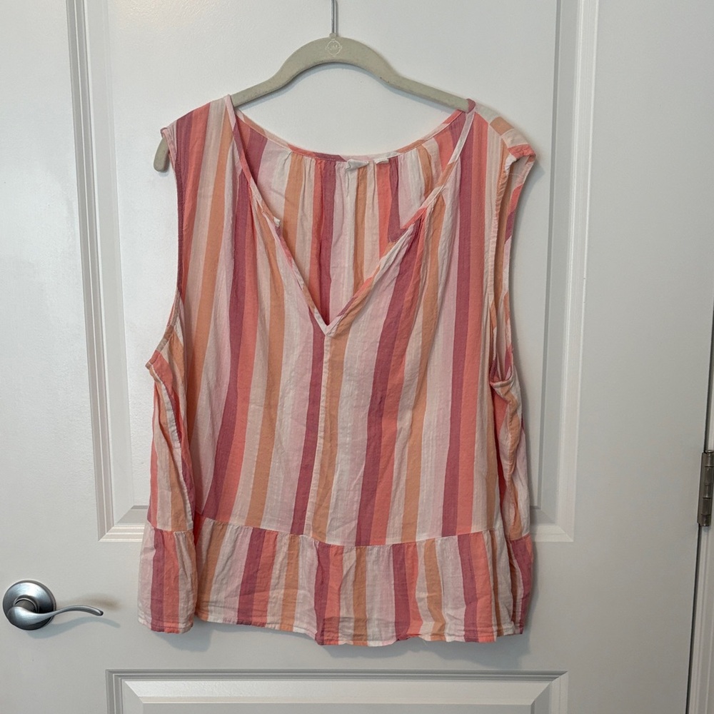 Gap Striped Sleeveless Top—Size XXL